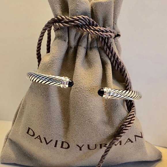 David Yurman Jewelry - David Yurman Cable Classic Onyx Diamond  Bracelet